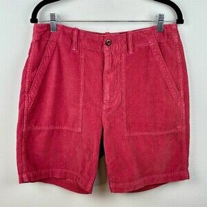 Outerknown Men's Chino Shorts Red Corduroy Size 31 Flat Front Pockets